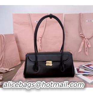 Famous Brand Miu Miu Calf Leather shoulder bag 5BD265 Black 2024