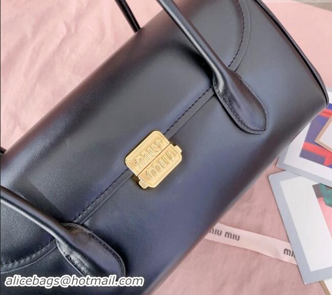 Famous Brand Miu Miu Calf Leather shoulder bag 5BD265 Black 2024