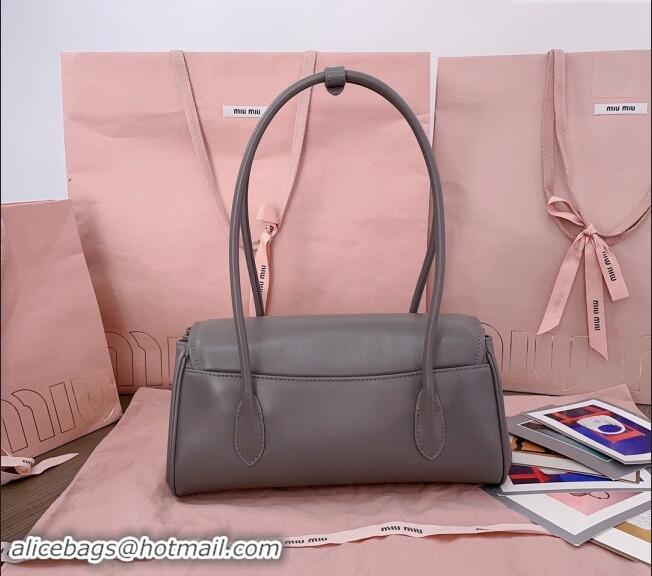 Reasonable Price Miu Miu Calf Leather shoulder bag 5BD265 Grey 2024