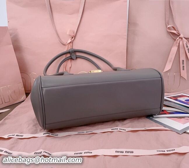 Reasonable Price Miu Miu Calf Leather shoulder bag 5BD265 Grey 2024