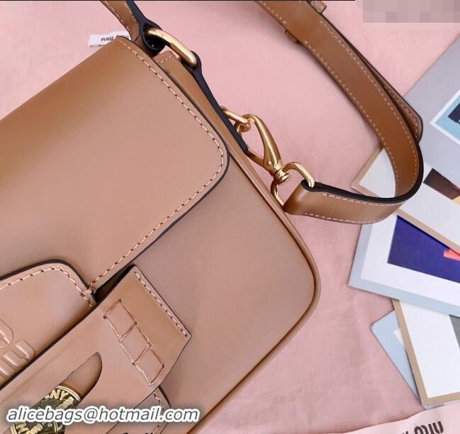 Trendy Design Miu Miu Penny leather shoulder bag 5BD270 Tan Brown 2024