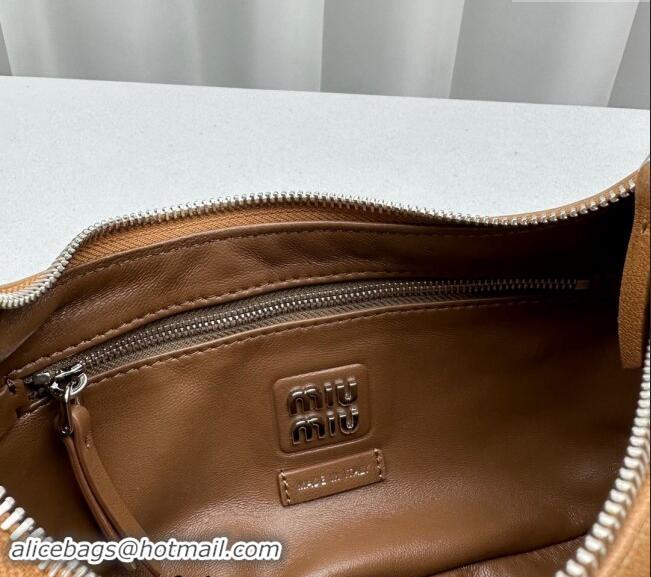 Best Grade Miu Miu Nappa Leather Pocket Bag 5BC146 Brown 2024