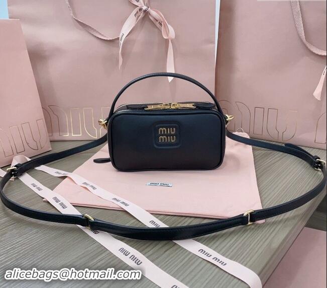 Well Crafted Miu Miu leather mini bag 5BH229 Black 2024