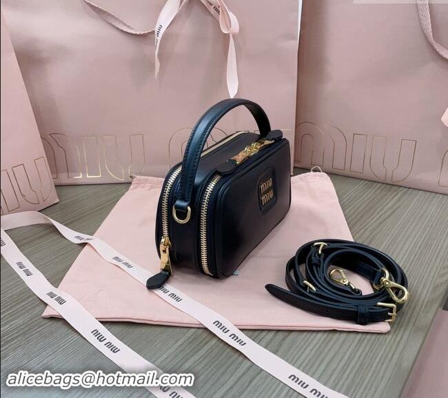 Well Crafted Miu Miu leather mini bag 5BH229 Black 2024