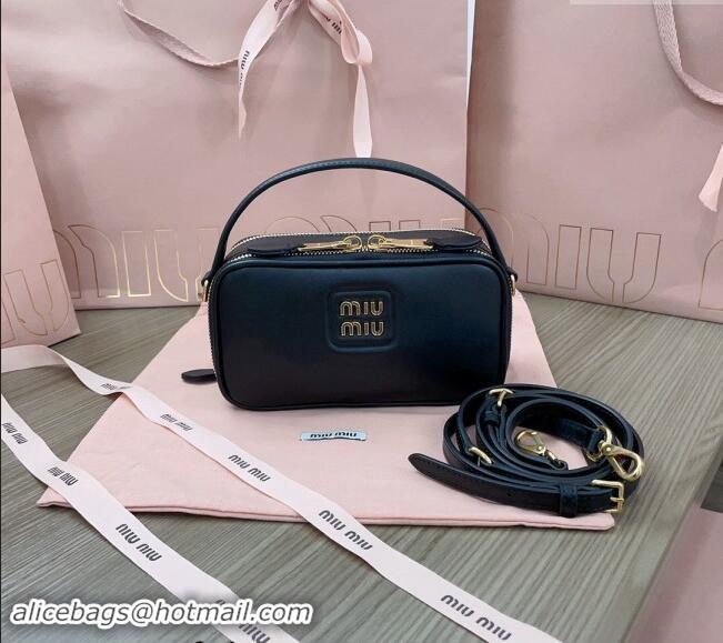 Well Crafted Miu Miu leather mini bag 5BH229 Black 2024