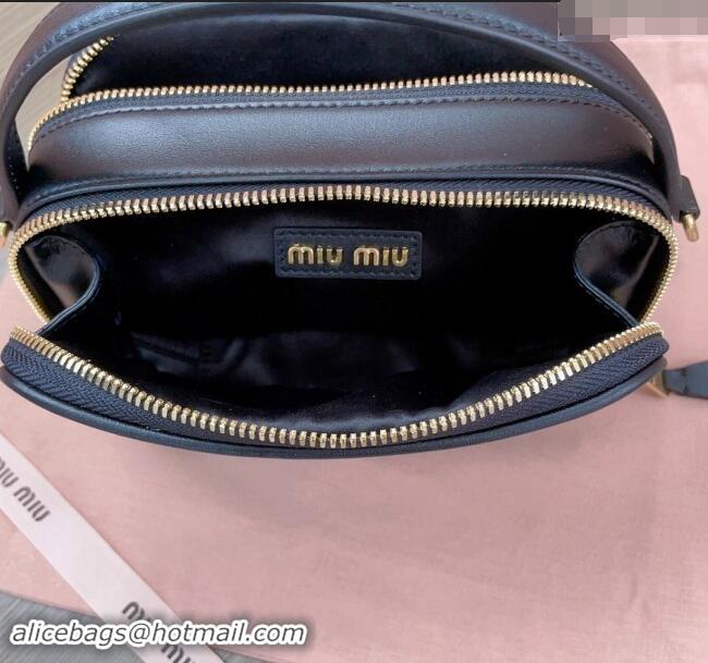 Well Crafted Miu Miu leather mini bag 5BH229 Black 2024