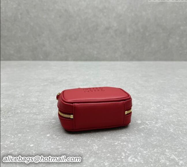 Top Quality Miu Miu Leather micro bag 5NR036 Red 2024