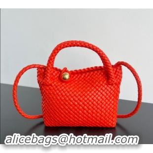 Buy Discount Bottega Veneta Mini Tosca Bag with Gold-Tone Ball 776755 Orange Red 2024