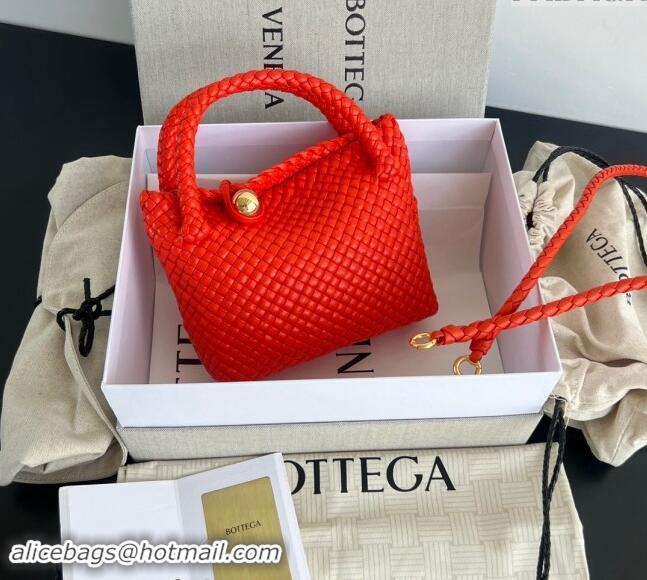 Buy Discount Bottega Veneta Mini Tosca Bag with Gold-Tone Ball 776755 Orange Red 2024