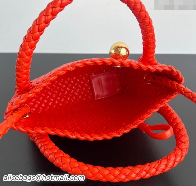 Buy Discount Bottega Veneta Mini Tosca Bag with Gold-Tone Ball 776755 Orange Red 2024