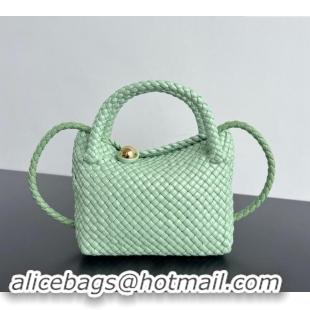 Grade Design Bottega Veneta Mini Tosca Bag with Gold-Tone Ball 776755 Mint Green 2024