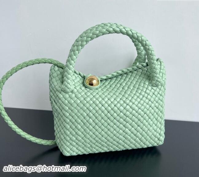 Grade Design Bottega Veneta Mini Tosca Bag with Gold-Tone Ball 776755 Mint Green 2024