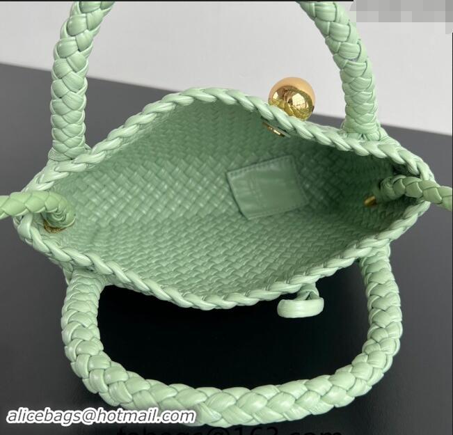 Grade Design Bottega Veneta Mini Tosca Bag with Gold-Tone Ball 776755 Mint Green 2024