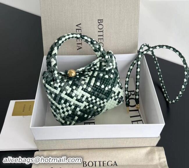 Discount Bottega Veneta Mini Tosca Bag with Gold-Tone Ball 776755 Emerald Green/Ice Blue 2024