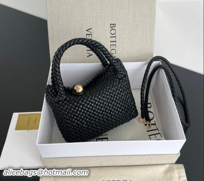 Best Luxury Best Price Bottega Veneta Mini Tosca Bag with Gold-Tone Ball 776755 Black 2024