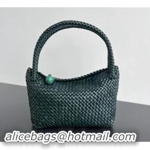 Buy Discount Bottega Veneta Tosca Shoulder Bag with Gold-Tone Ball 716974 Deep Green 2024