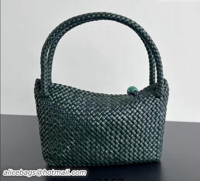 Buy Discount Bottega Veneta Tosca Shoulder Bag with Gold-Tone Ball 716974 Deep Green 2024