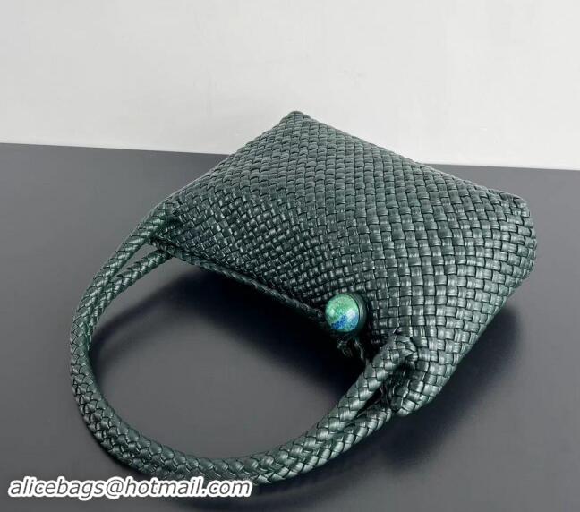 Buy Discount Bottega Veneta Tosca Shoulder Bag with Gold-Tone Ball 716974 Deep Green 2024