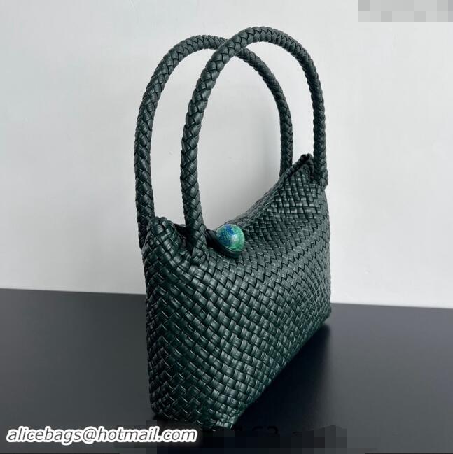 Buy Discount Bottega Veneta Tosca Shoulder Bag with Gold-Tone Ball 716974 Deep Green 2024