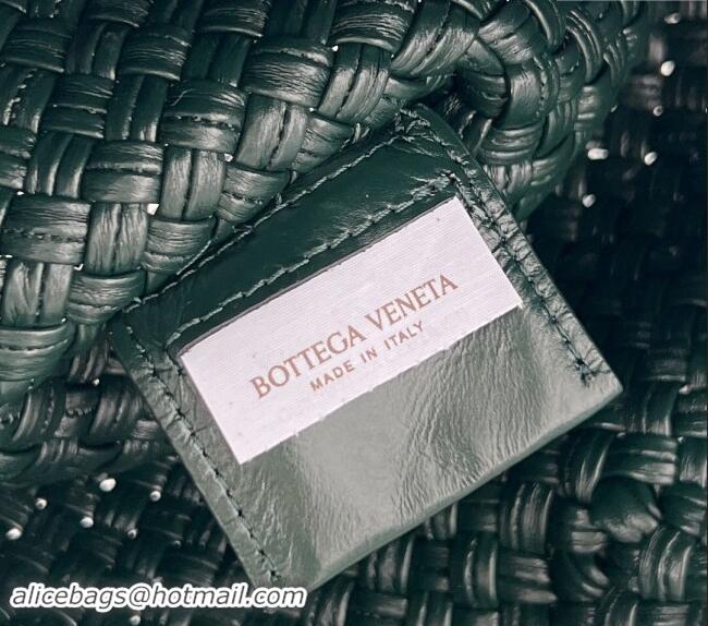 Buy Discount Bottega Veneta Tosca Shoulder Bag with Gold-Tone Ball 716974 Deep Green 2024