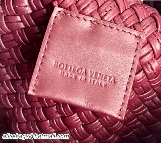 Free Shipping Bottega Veneta Tosca Shoulder Bag with Gold-Tone Ball 716974 Burgundy 2024