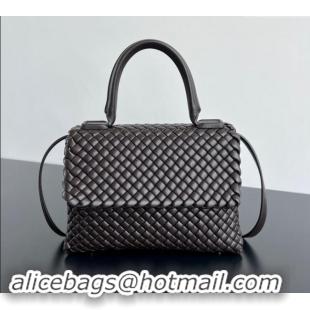 Super Quality Bottega Veneta Patti Top Handle bag in Intreccio Leather 776783 Fondant Brown 2024