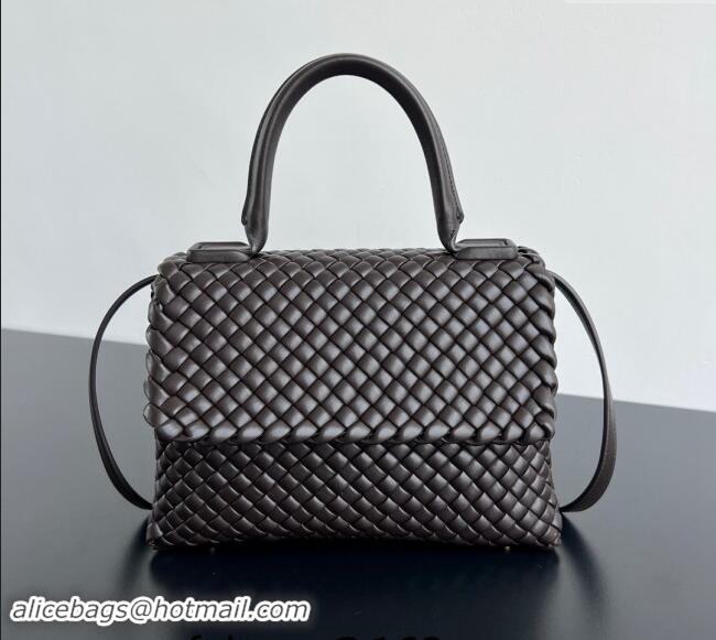 Super Quality Bottega Veneta Patti Top Handle bag in Intreccio Leather 776783 Fondant Brown 2024