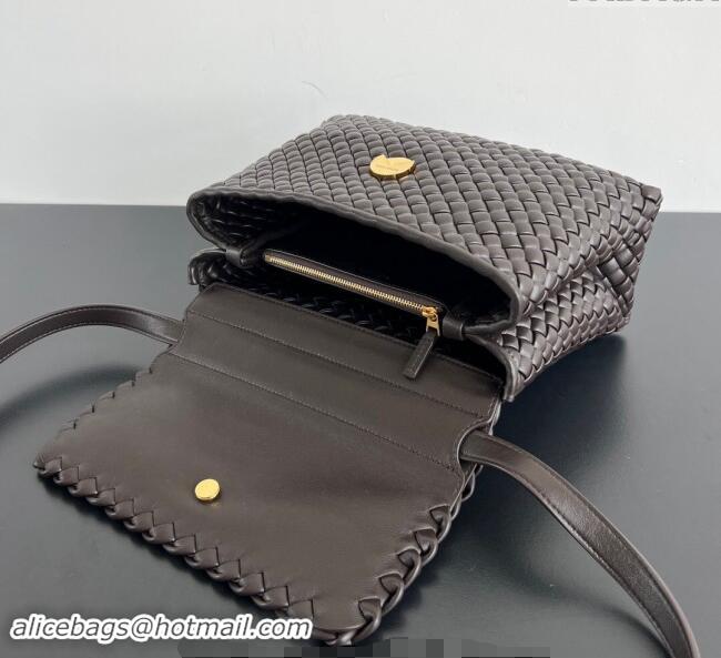 Super Quality Bottega Veneta Patti Top Handle bag in Intreccio Leather 776783 Fondant Brown 2024