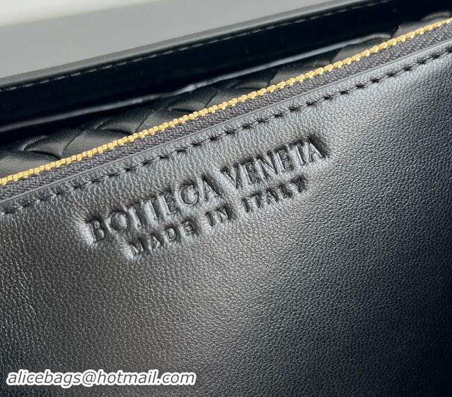 Well Crafted Bottega Veneta Patti Top Handle bag in Intreccio Leather 776783 Black 2024