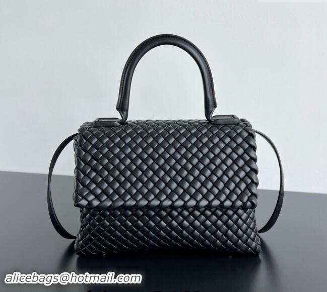 Well Crafted Bottega Veneta Patti Top Handle bag in Intreccio Leather 776783 Black 2024