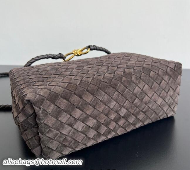 Classic Discount Bottega Veneta Medium Andiamo Top Handle Bag in Suede 743572 Fondant Brown 2024