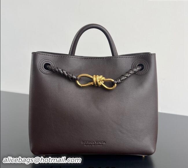 Super Quality Bottega Veneta Small Andiamo Top Handle Bag in Calfskin Leather 810213 Fondant Brown 2024