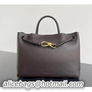 Top Grade Bottega Veneta Medium Andiamo Top Handle Bag in Calfskin Leather 810214 Fondant Brown 2024