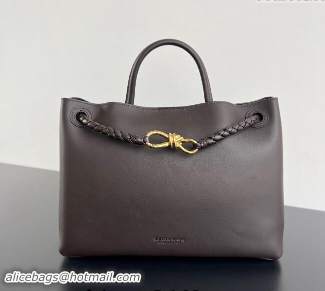 Top Grade Bottega Veneta Medium Andiamo Top Handle Bag in Calfskin Leather 810214 Fondant Brown 2024