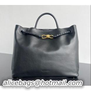 Top Grade Bottega Veneta Large Andiamo Top Handle Bag in Calfskin Leather 806010 Black 2024