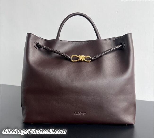 Top Quality Bottega Veneta Large Andiamo Top Handle Bag in Calfskin Leather 806010 Fondant Brown 2024