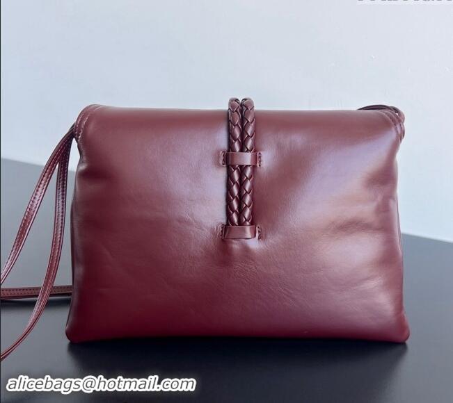 Discount Bottega Veneta Medium Liberta Cross-body bag in Smooth Calfskin 806034 Burgundy 2024