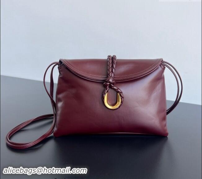 Discount Bottega Veneta Medium Liberta Cross-body bag in Smooth Calfskin 806034 Burgundy 2024