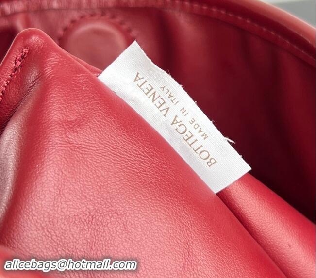 Luxury Discount Bottega Veneta Large Hop Hobo Bag Intrecciato Calf Leather 763970 Red 2024