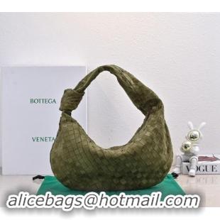 Good Looking Bottega Veneta Small Jodie Hobo in Intrecciato Suede 600261 Green 2024