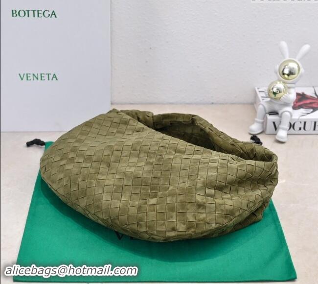 Good Looking Bottega Veneta Small Jodie Hobo in Intrecciato Suede 600261 Green 2024