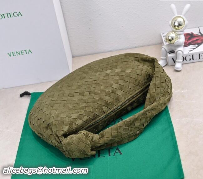 Good Looking Bottega Veneta Small Jodie Hobo in Intrecciato Suede 600261 Green 2024