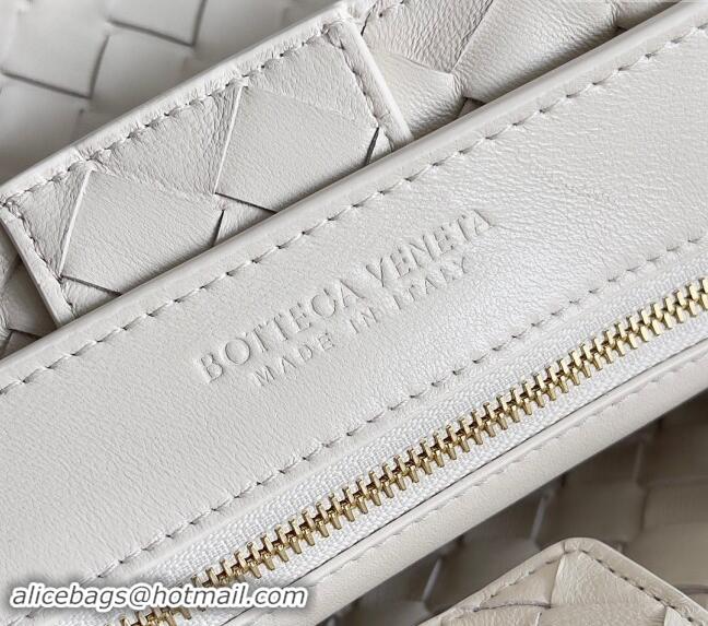 Market Sells Bottega Veneta Medium Andiamo Top Handle Bag in Intrecciato Leather 743572 Cream White 2024