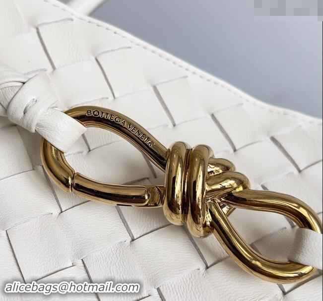 Market Sells Bottega Veneta Medium Andiamo Top Handle Bag in Intrecciato Leather 743572 Cream White 2024