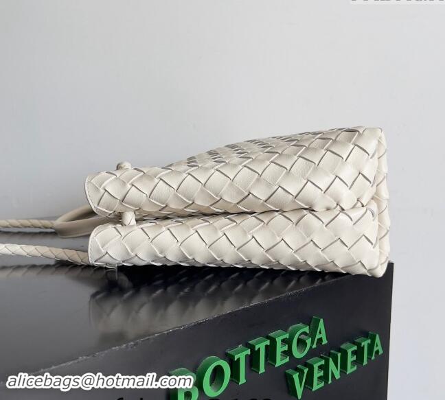 Market Sells Bottega Veneta Medium Andiamo Top Handle Bag in Intrecciato Leather 743572 Cream White 2024