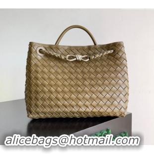 Reasonable Price Bottega Veneta Medium Andiamo Top Handle Bag in Intrecciato Leather 743572 Green 2024