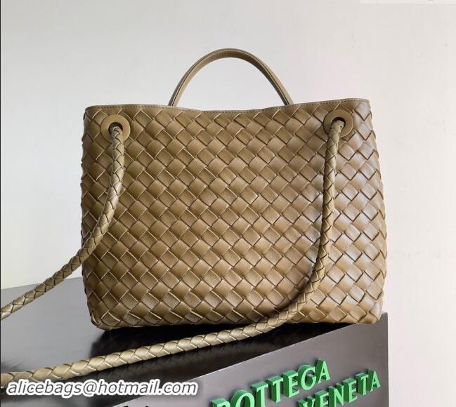 Reasonable Price Bottega Veneta Medium Andiamo Top Handle Bag in Intrecciato Leather 743572 Green 2024