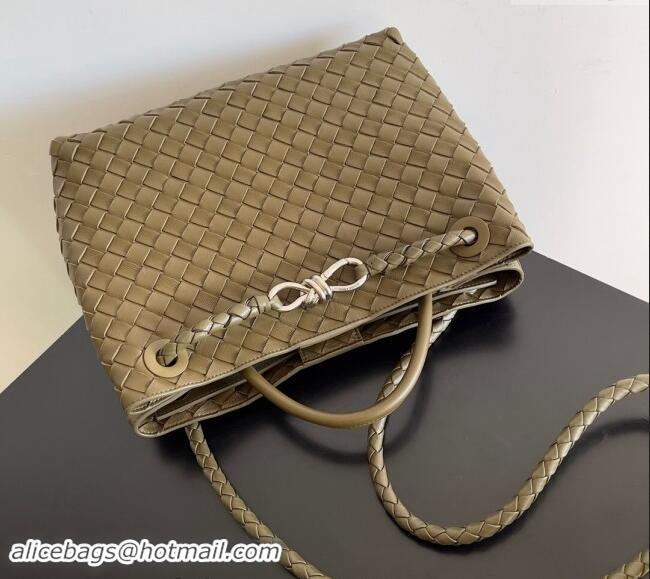 Reasonable Price Bottega Veneta Medium Andiamo Top Handle Bag in Intrecciato Leather 743572 Green 2024