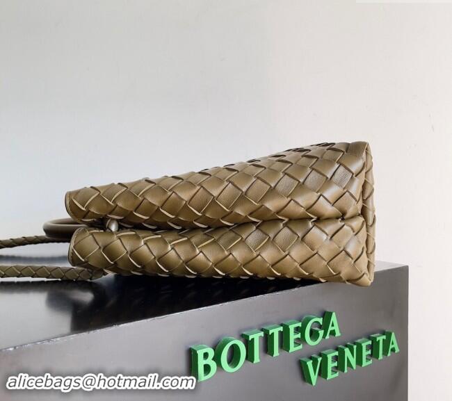 Reasonable Price Bottega Veneta Medium Andiamo Top Handle Bag in Intrecciato Leather 743572 Green 2024