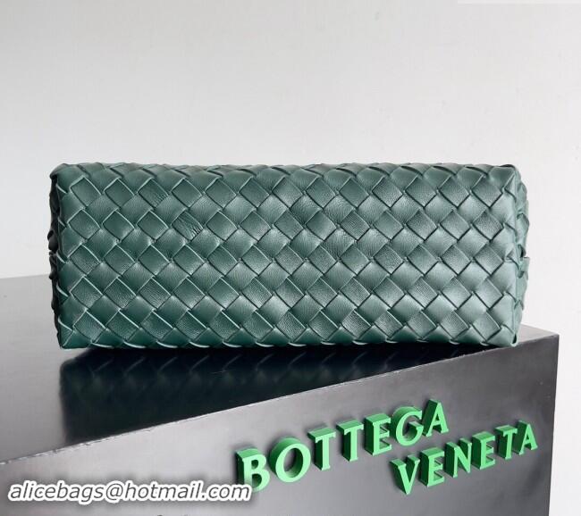 Top Grade Bottega Veneta Medium Andiamo Top Handle Bag in Intrecciato Leather 743572 Green 2024